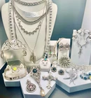 Vintage - Now Estate Jewelry Lot 30pcs Variety Silver Tone Some Signed