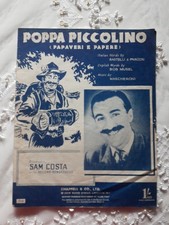 POPPA PICCOLINO (PAVERI E PAPERE) - 1952 SHEET MUSIC - VOICE & PIANO