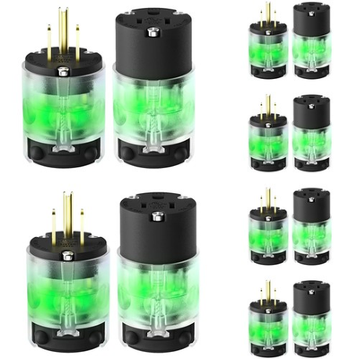 #ad #ad Lighted Extension Cord Ends 15A 125V 2 Prong Replacement Set for RV amp; Welding $58.92