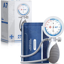 ® Sfigmomanometro Manuale Professionale Aneroide Modello Palmare per Adulti ANER