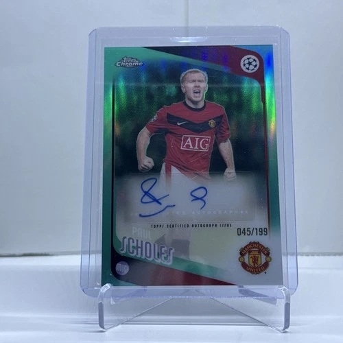 Topps Chrome UEFA 2025-26 Paul Scholes Auto Aqua Refractor /199 CLA-PS Man U