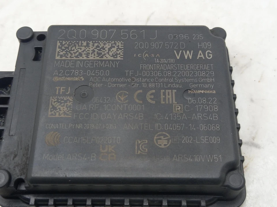 Módulo de control de radar VOLKSWAGEN TRANSPORTER ECU 2015-2025 2Q0907561J Foto 2 de 4