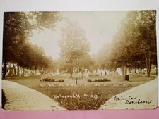 RPPC Delavan Illinois prairie rest cemetery headstones trespassing sign 1908