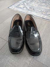G.H. Bass Logan Weejuns Penny Strap Black Leather Loafers Men's Size 13 D