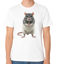 Süßes T-Shirt Ratte Tier Illustration Unisex Haustier Nager Liebhaber Tee