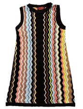 Target X Missoni Brown Chevron Stripe No Sleeve Dress Small