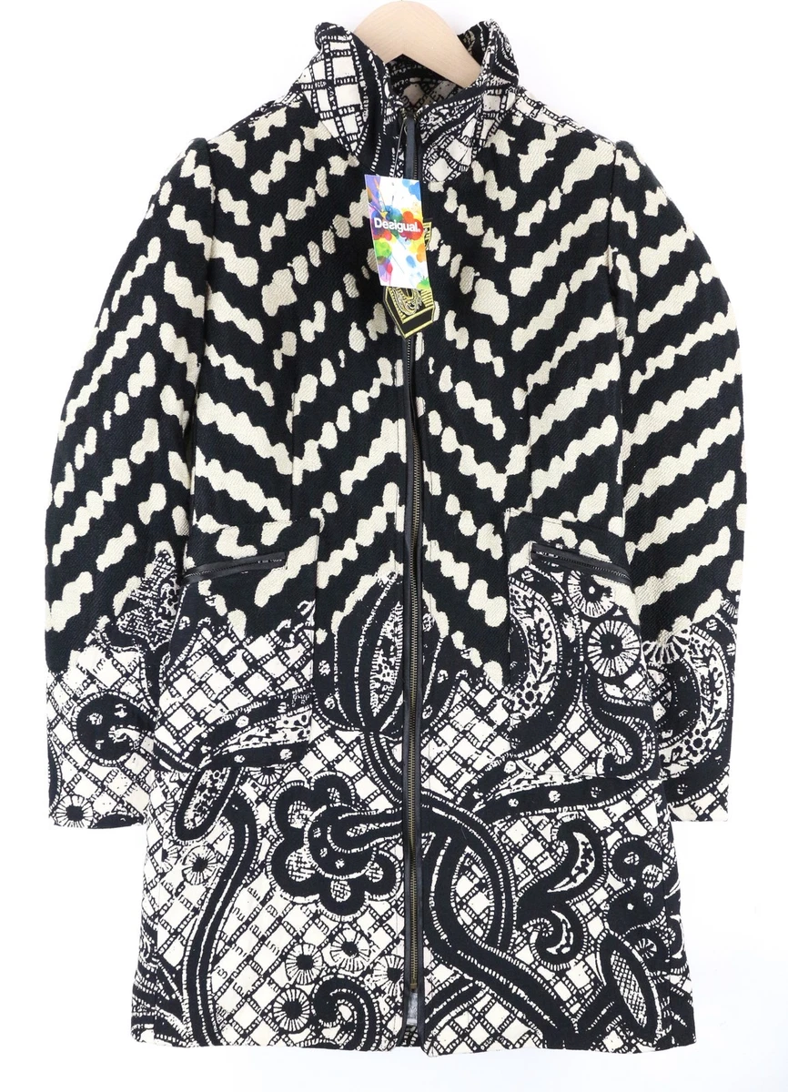 Veste Grise Desigual Brodée - Taille 38, Mi-Saison - Neuve Sans Étiquettes
