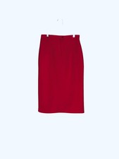 Vintage Sag Harbor Red Wool Skirt 12P USA Lined Classic