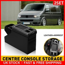 2x For VW T4 T5 Opel Toyota Camper Universal Centre Console Storage Armrest Box
