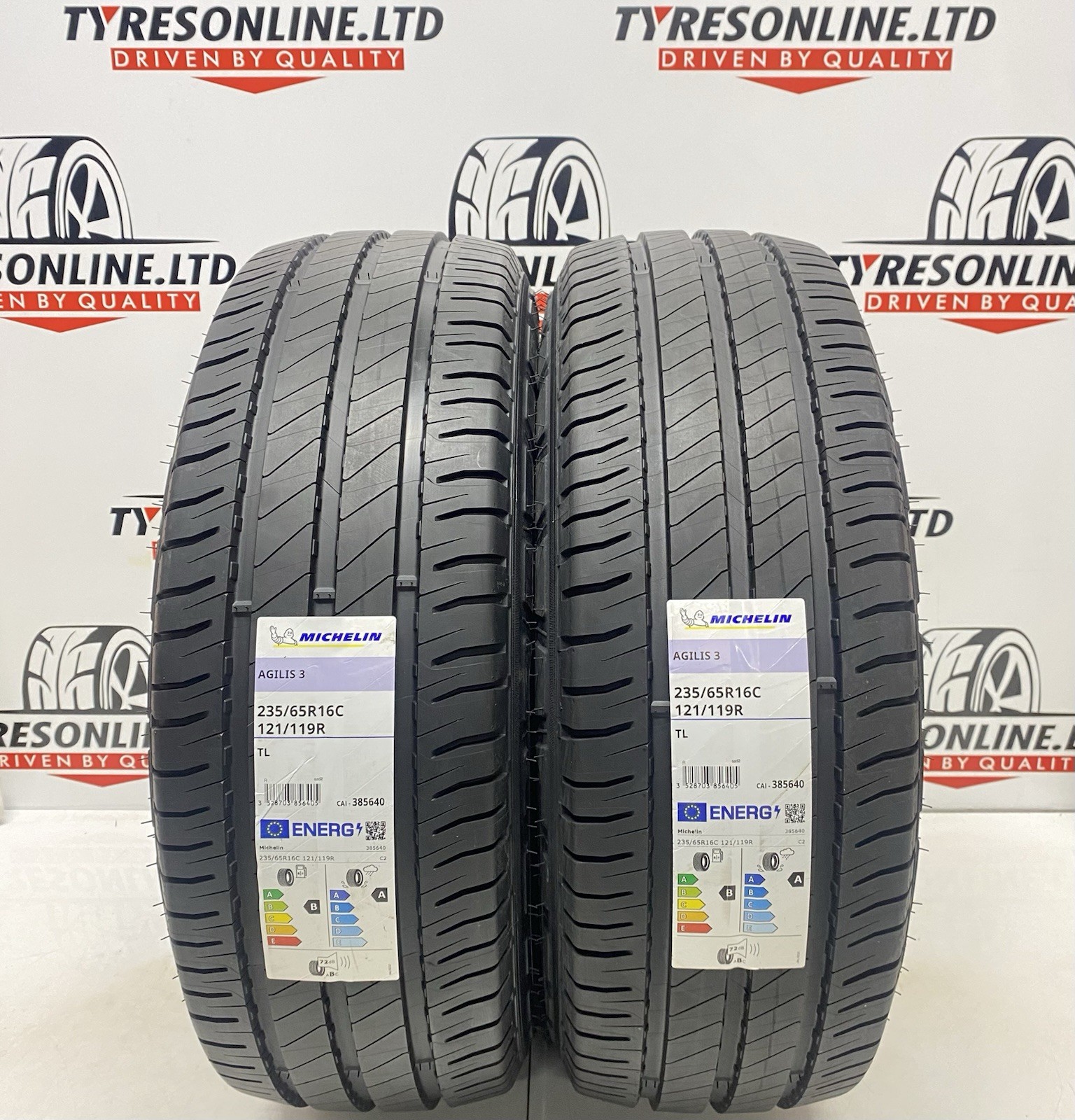 2 X 235 65 16C MICHELIN 121/119R 235/65R16C COMMERCIAL B/A RATED 2356516C TYRES