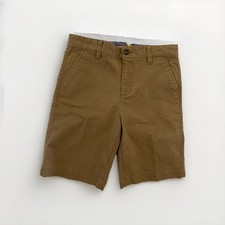 rumi  ryder Boys Size 12 Casual Dress Shorts Flat Front Adjustable Waist Khaki