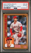 2019 TOPPS UPDATE 1984 TOPPS BB GOLD #84-25 SHOHEI OHTANI 31/50 PSA 6, POP 11!