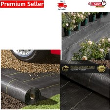 Black Woven 125gsm Weed Barrier – 2m x 10m for Effective Soil Moisture Control