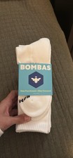 Bombas Men's Large Calf Socks, White - 4 Pair