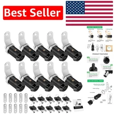 Secure 10 Pack of 1-1/8 Inch RV Locks, Keyed Alike with Easy Installation