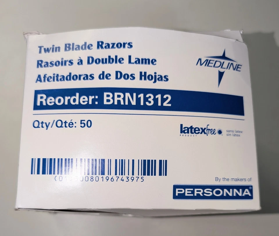 50 maquinillas de afeitar Medline de doble hoja de Personna en 5 paquetes nuevos de 10 - ARTÍCULO #1312 Foto 2 de 3