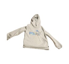 Puma Gray Sweatshirt Hoodie Unisex Kids Size Medium