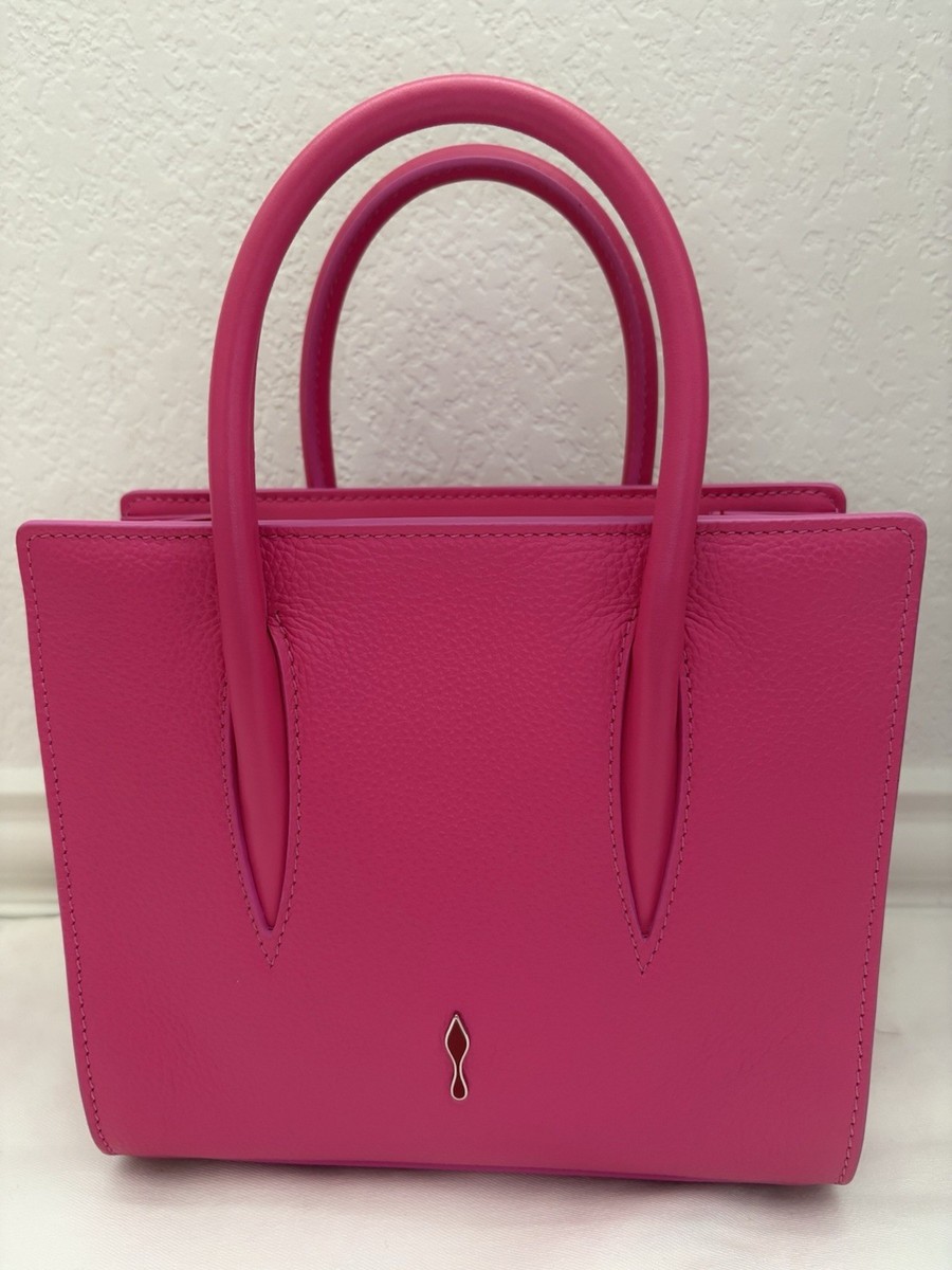 Christian Louboutin Pink Calf Leather Spiked Paloma Mini Satchel