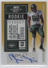 2020 Contenders Optic Rookie Ticket Gold Prizm 5/10 Jabari Zuniga #175 Auto 0pl9