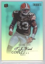 2010 Topps Tribute Blue Rainbow 63/89 TJ Ward #43 0v1