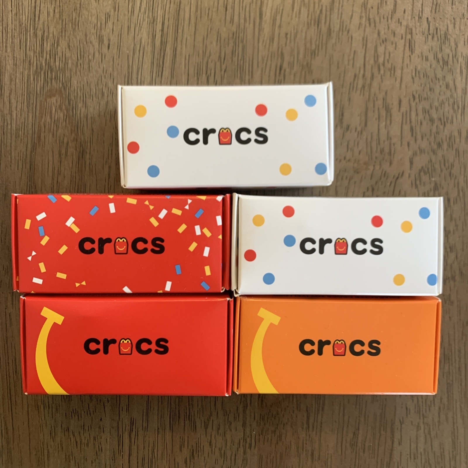 McDonald’s Crocs Happy Meal Toys McDonald’s set of 5 Original Boxes