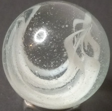 Vintage Vitro Horseshoe Caged Cat s Eye Shooter Marble .86 NEAR MINT 925.061