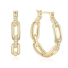 14K Gold Plated Hoop Huggie Earrings for Women Gold Plated Earrings Hoops Ear...