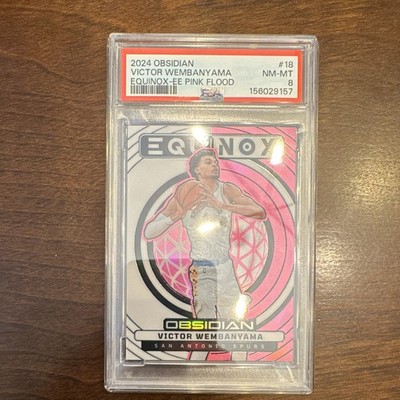 Panini Obsidian 2024-25 Equinox Victor Wembanyama Spurs #18 Pink /49 PSA 8