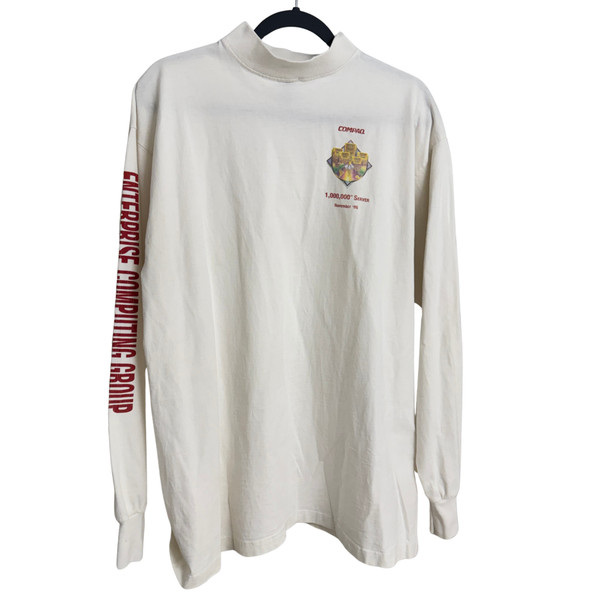 Camiseta técnica promocional corporativa servidor 1M Compaq Enterprise 1996 rara XL