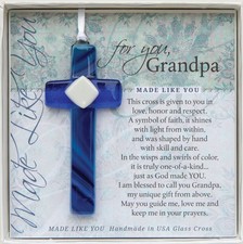 Sentimental Gift for Grandpa from Granddaughter/Grandson 5.5"L x 5.5"W, Blue
