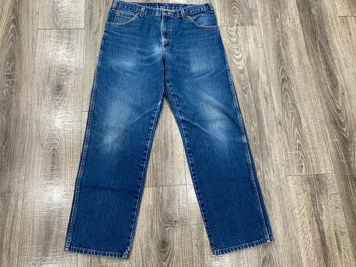 Vintage Dickies 34x32 Blue Jeans Work Pants Old School