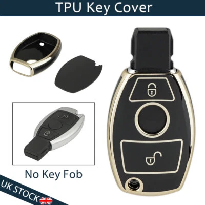 2Button TPU Key Cover Fob Case For Mercedes Benz A B G R Class GLA GLK W176 W204