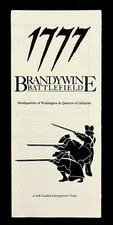 1980s Brandywine Battlefield LaFayette Quarters VTG Tour Brochure Chadds Ford PA