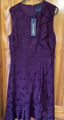 Phase Eight Damen-Midikleid Größe 16 ärmellos neu Etikett Reese Rüschenkleid