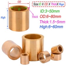 Bronze Bushing Bearing Shaft Sleeve Shim Spacer Oily Sleeveing Bearing All Sizes
