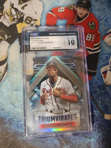 2023 Stadium Club Triumvirates #T-17 Ronald Acuna Jr. CGC 10 GEM MINT