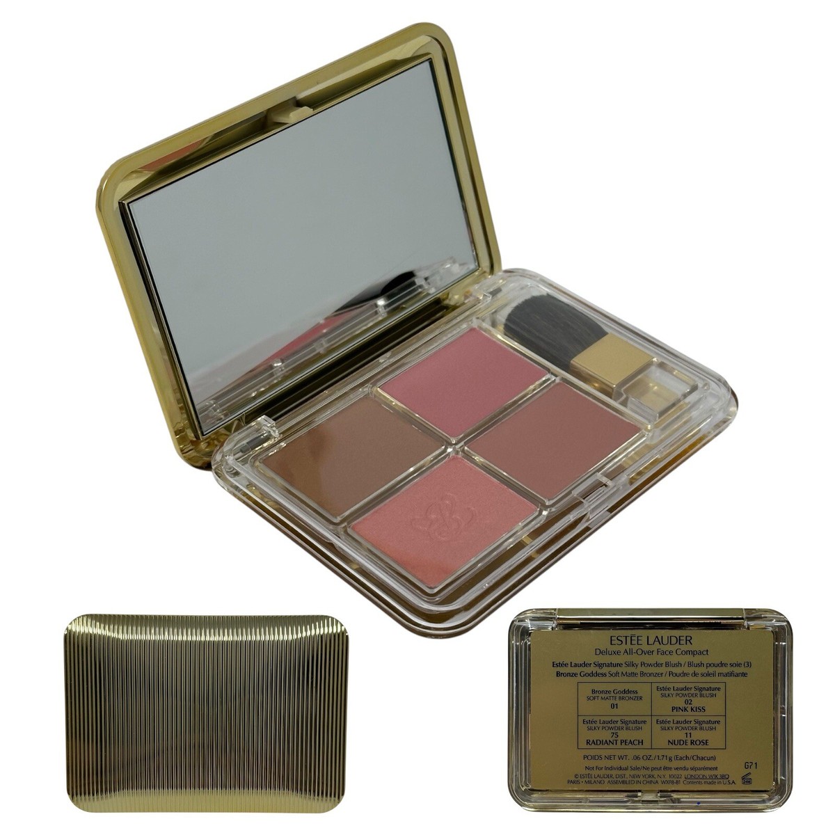 Estee Lauder Deluxe All-Over Face Compact Goddess Kiss Radiant