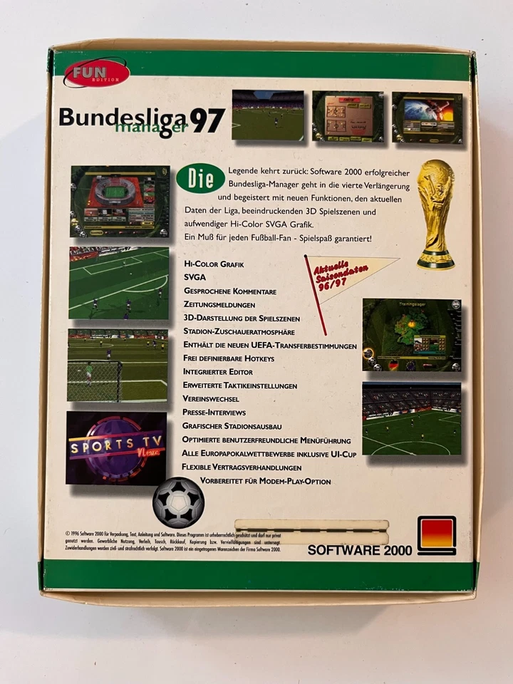 Bundesliga Manager 97 Big Box | Game | Zustand gut - Bild 2 von 3