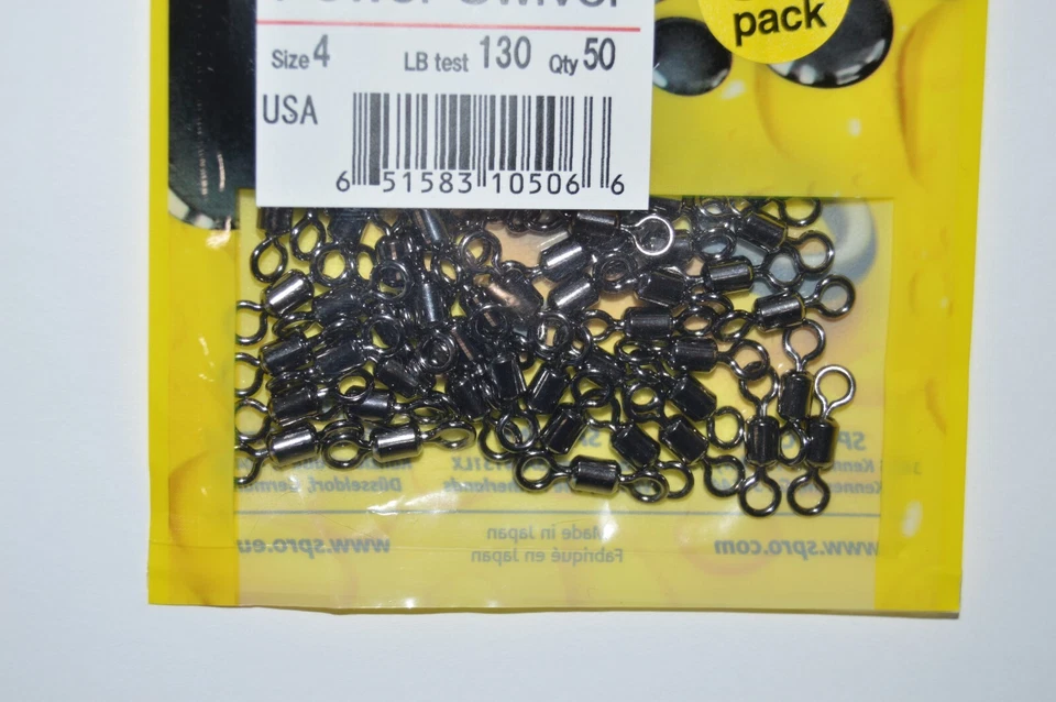 spro power swivel  size 4  130lb test   50 per value pack   spsb-04-50 - Image 2 of 3