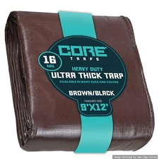 Core Tarps Extra Heavy Duty 16 Mil Tarp Cover Waterproof UV Resistant Rip and