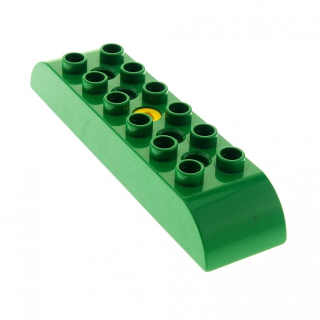 1x Lego Duplo Toolo Construction Stone Green 2x8 Up Rounded Curved Tops 6671c01 | eBay