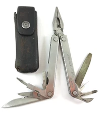 Vintage Leatherman PST II Multi Tool Scissors & More + Leather Sheath 7665-LP