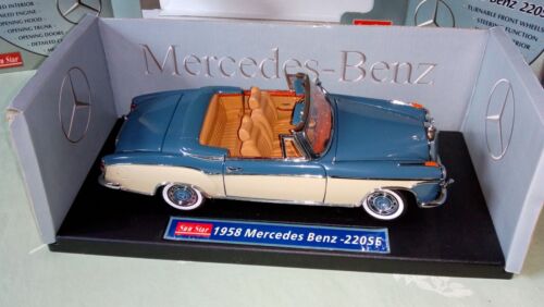 1958 Mercedes Benz 220 SE Cabriolet Zweifarbig 1:18 von SUN STAR Neu +Verpackung - Bild 1 von 7