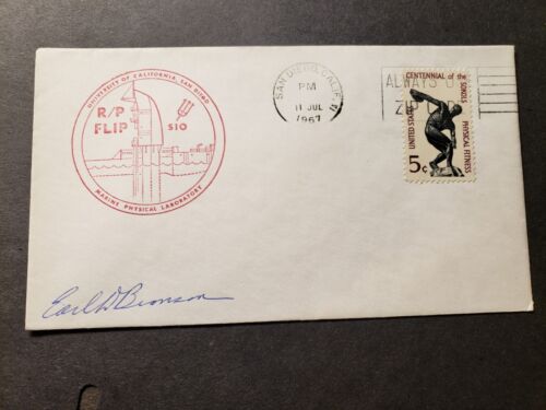 Ship R/P FLIP Naval Cover 1967 SIGNED Cachet University of CALIF - Picture 1 of 2