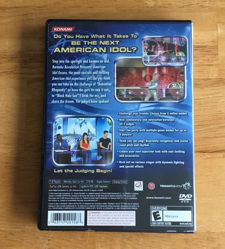 Videojuego Karaoke Revolution American Idol Encore PlayStation 2 PS2 probado en caja original - Imagen 3 de 3