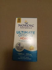 Nordic Naturals Ultimate Omega-3, 1280mg + CoQ10, 100mg 60 SoftGels Exp 10/27
