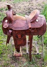 16 inch David Motes roping saddle by Dale Fredricks Saddlesmith