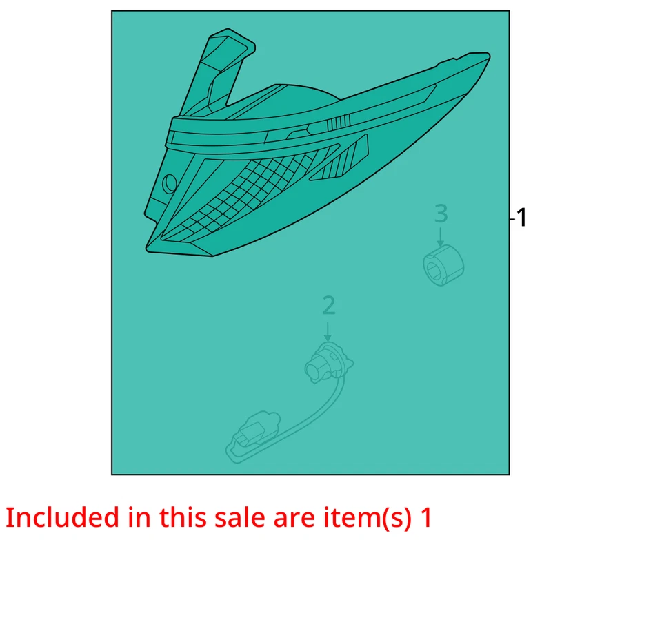 Luz trasera LED HYUNDAI TUCSON construida en Estados Unidos cuarto panel montado derecha 92402CW100 Foto 3 de 4