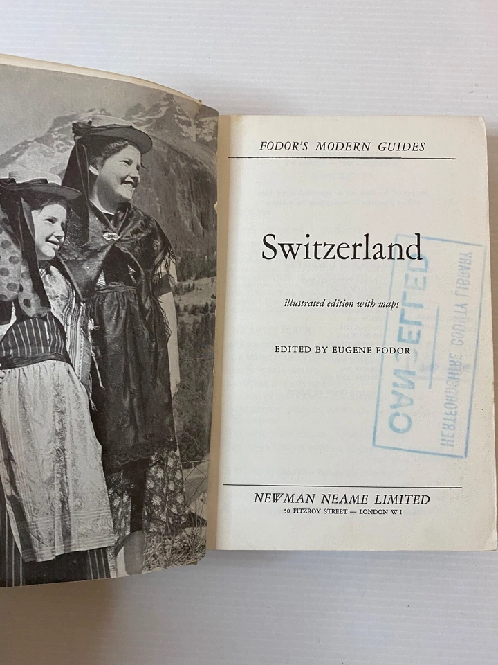 Frodor's Modern Guide - Switzerland, 1954 1st Ed. Vintage Hardcover Ex-Library - Image 3 of 4