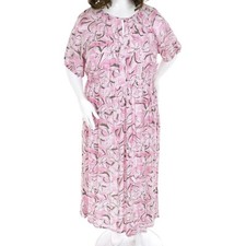 NINE WEST Women's PLUS SIZE 4X Keyhole Neck PINK ORCHID FLORAL DRESS Side Slits